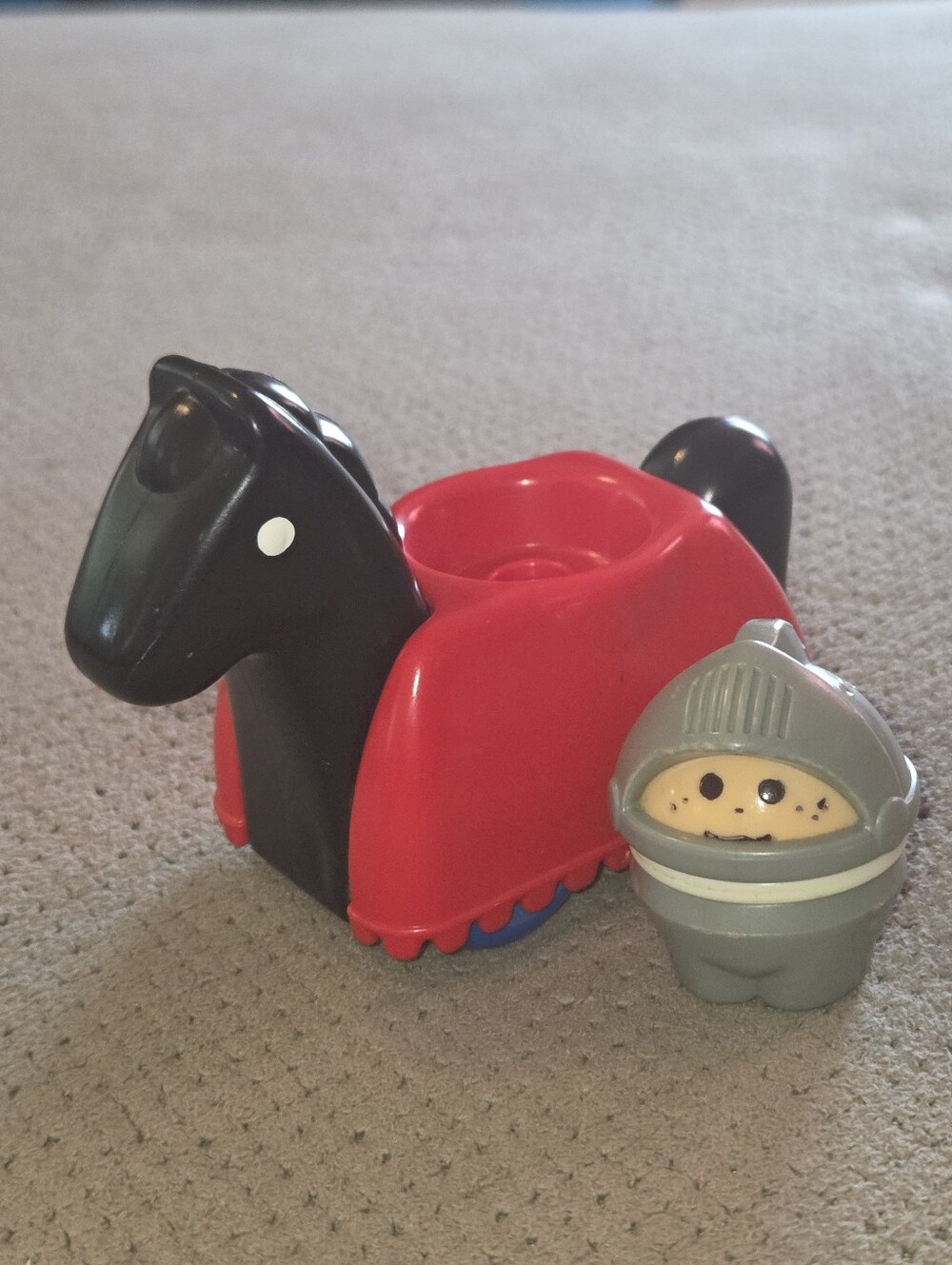 Vintage Little Tikes Toddle Tots Chunky People Figure & Horse Knight